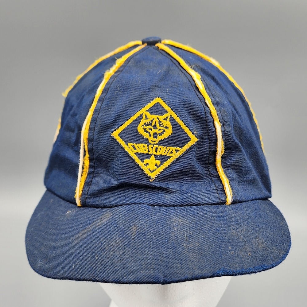 Vintage BSA Boy Cub Scout Beanie Hat Broken Brim FLAWS